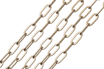 CH-160SS/G Permanent Waterproof Gold Stainless Steel Paperclip Cable Chain
