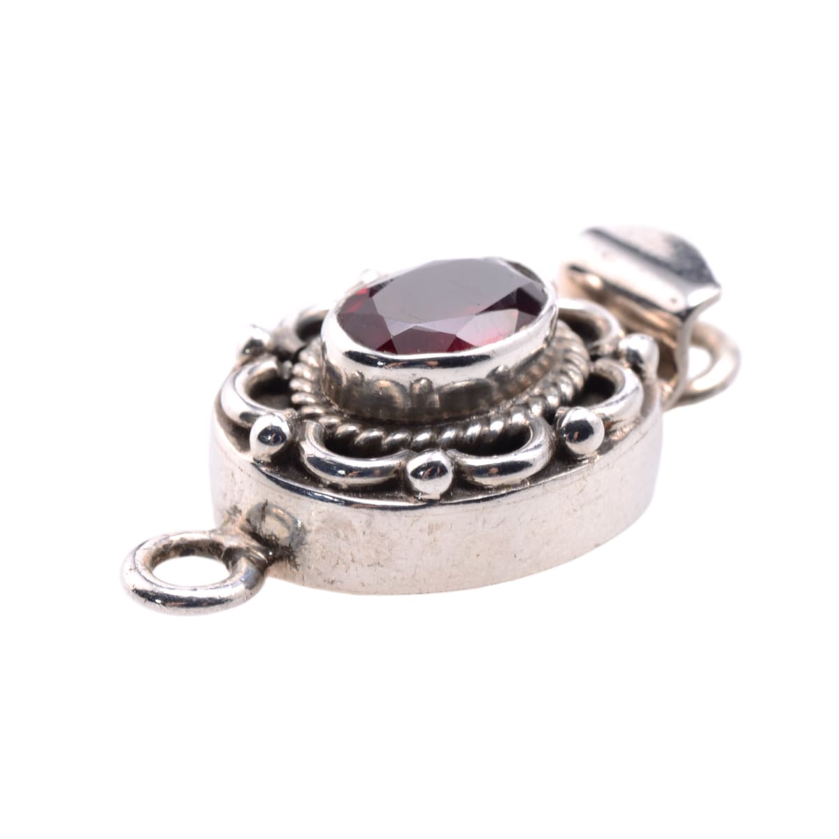 Sterling Silver Ruby Toggle Clasp 15x27mm - Premium Jewelry Finding