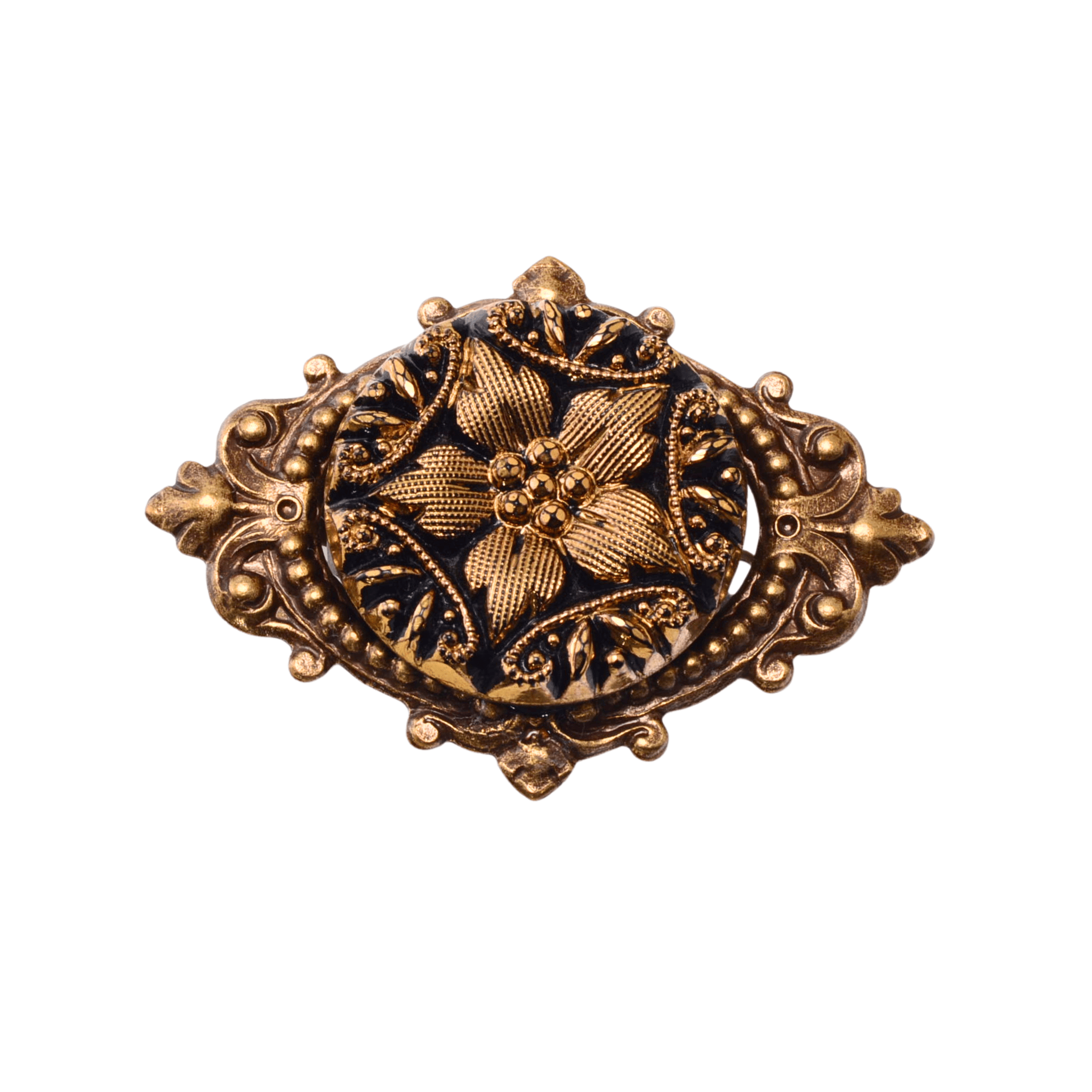 Czech Glass Button Clasp Set | Artisan Made | Continental