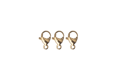 C101SS/G Permanent Waterproof Gold 9mm x 5mm Lobster Claw Clasp Made From Stainless Steel Sold By The Piece