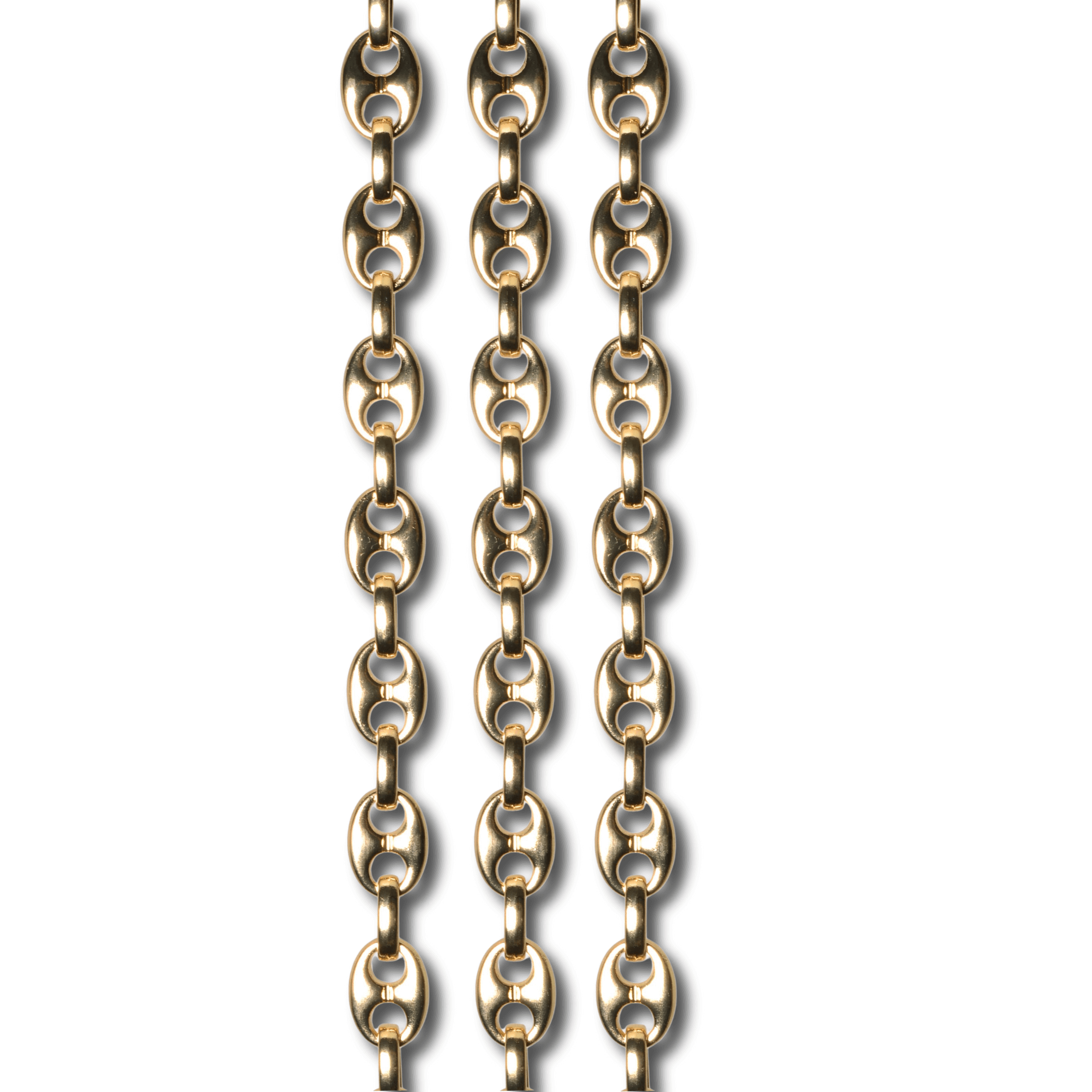 12mm Mariner Pig Nose Chain | Silver & Gold | Continental 12mm Mariner Pig Nose Chain | Silver & Gold | Continental