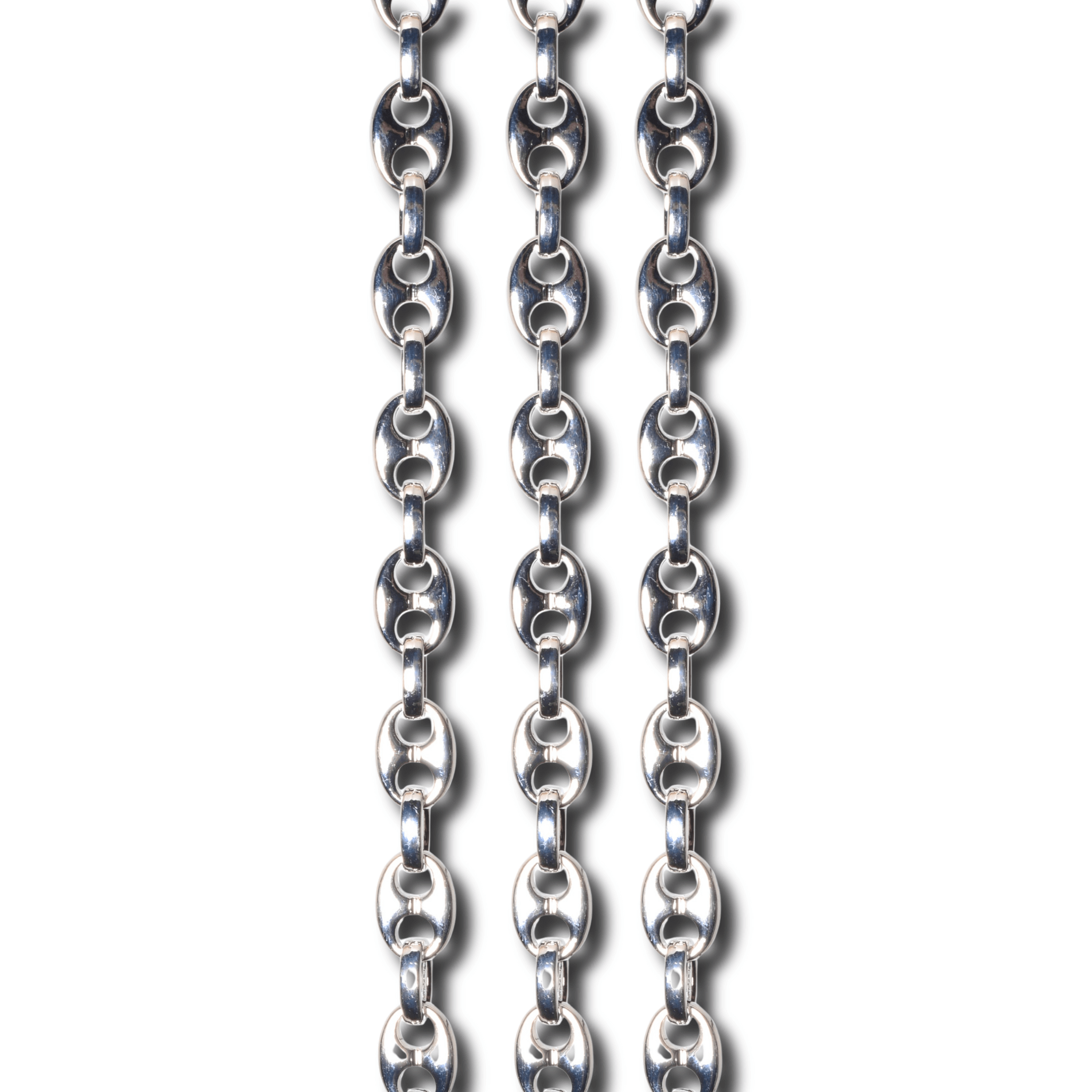 12mm Mariner Pig Nose Chain | Silver & Gold | Continental 12mm Mariner Pig Nose Chain | Silver & Gold | Continental