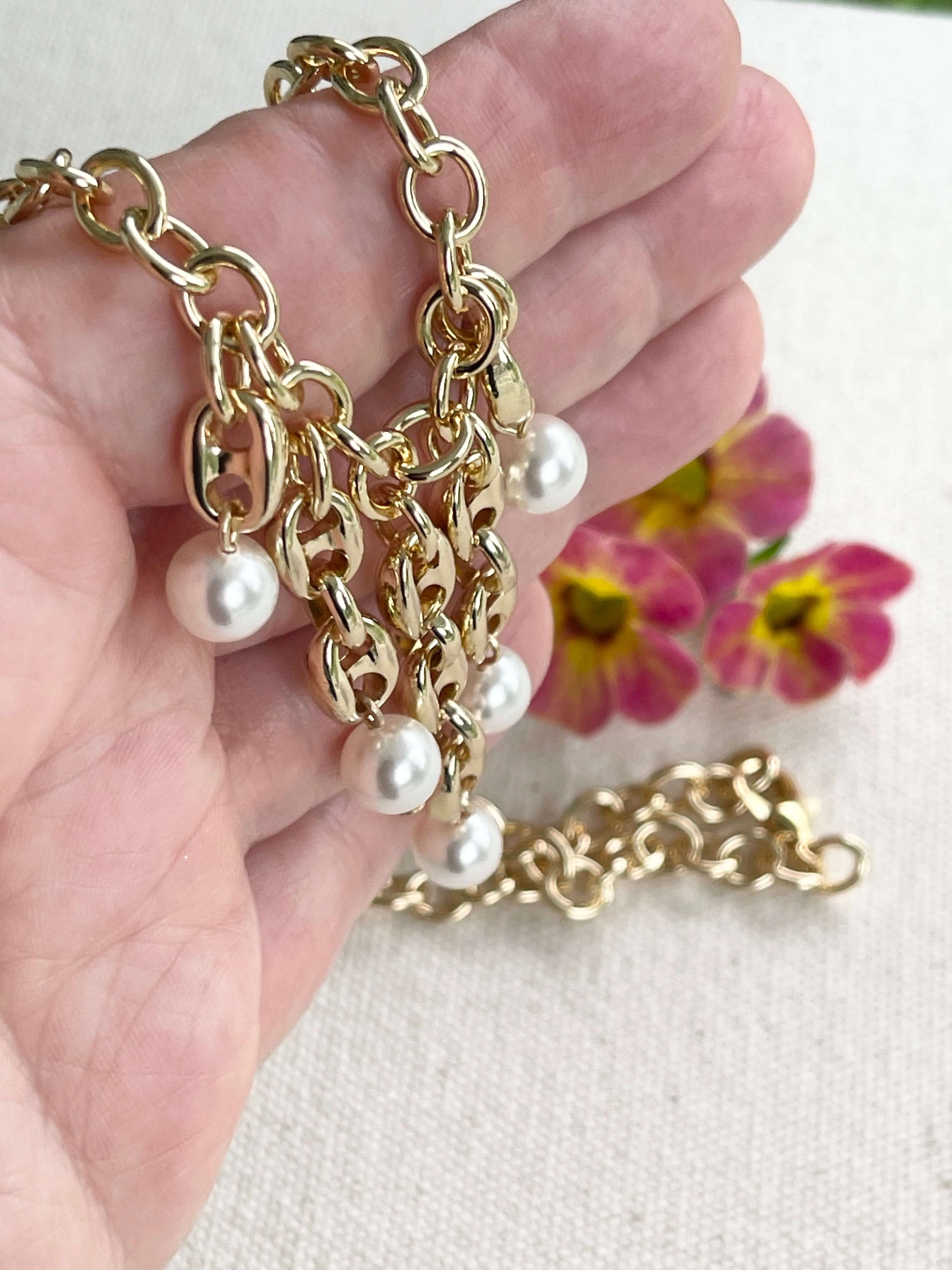 11mm Pignose Mariner Chain | Brass & Pewter | Continental