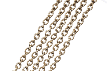 CH-123SS/G Permanent Waterproof Gold Stainless Steel Cable Chain