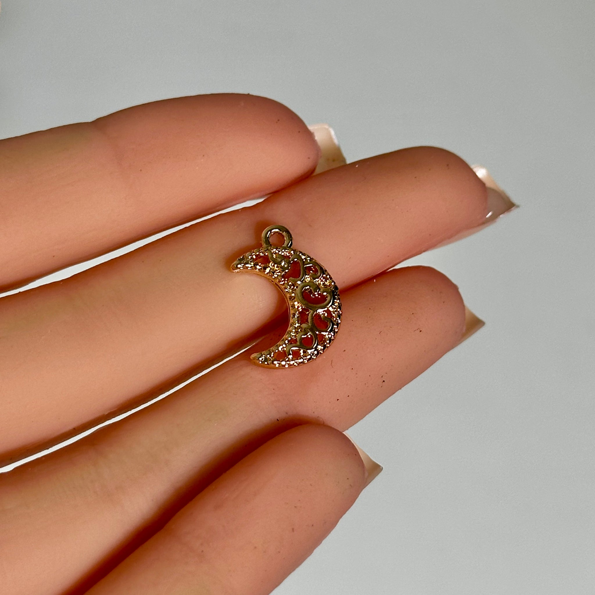 Crescent Moon Charm | Silver & Gold | Continental Beads