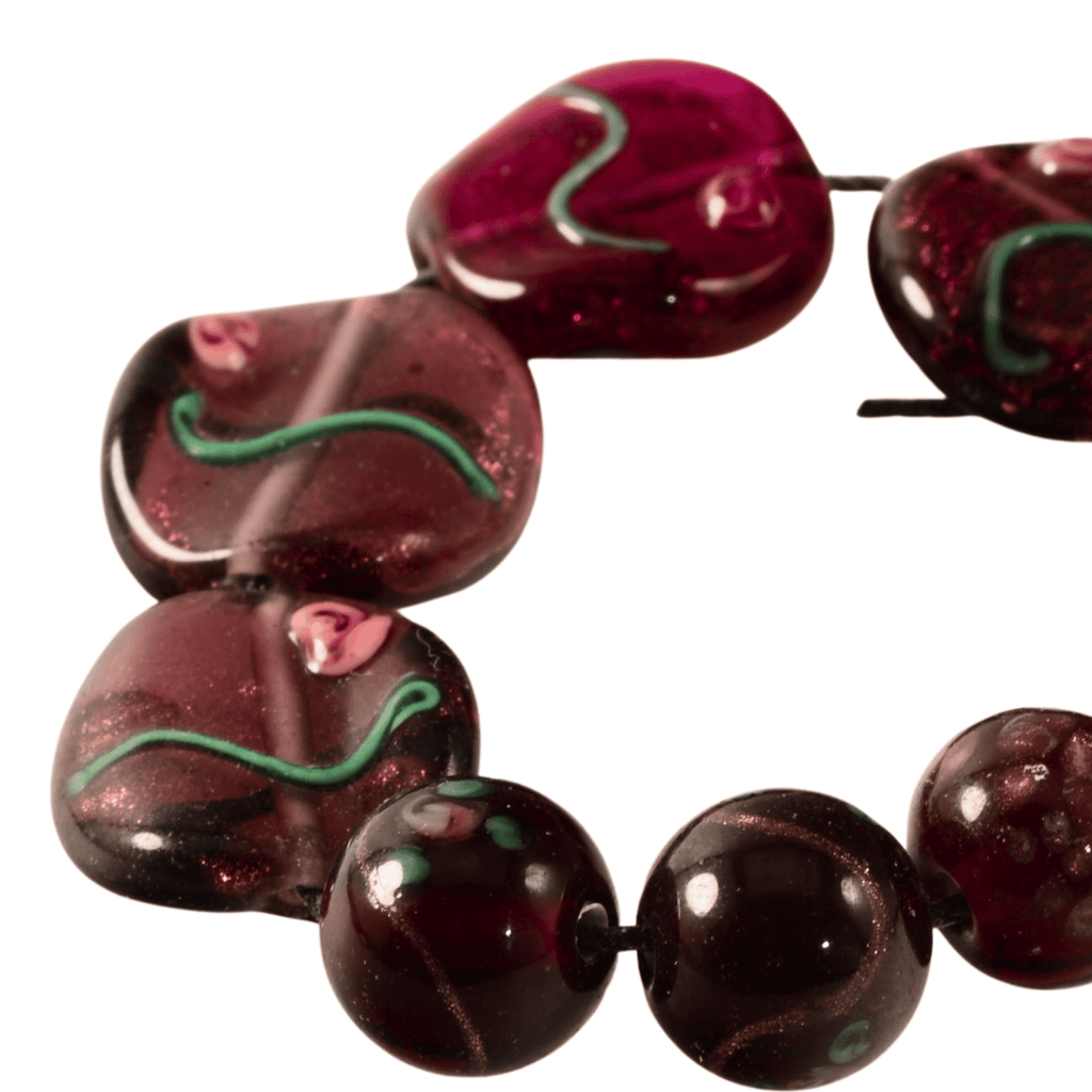 Wine Lampwork Glass Beads | Handmade