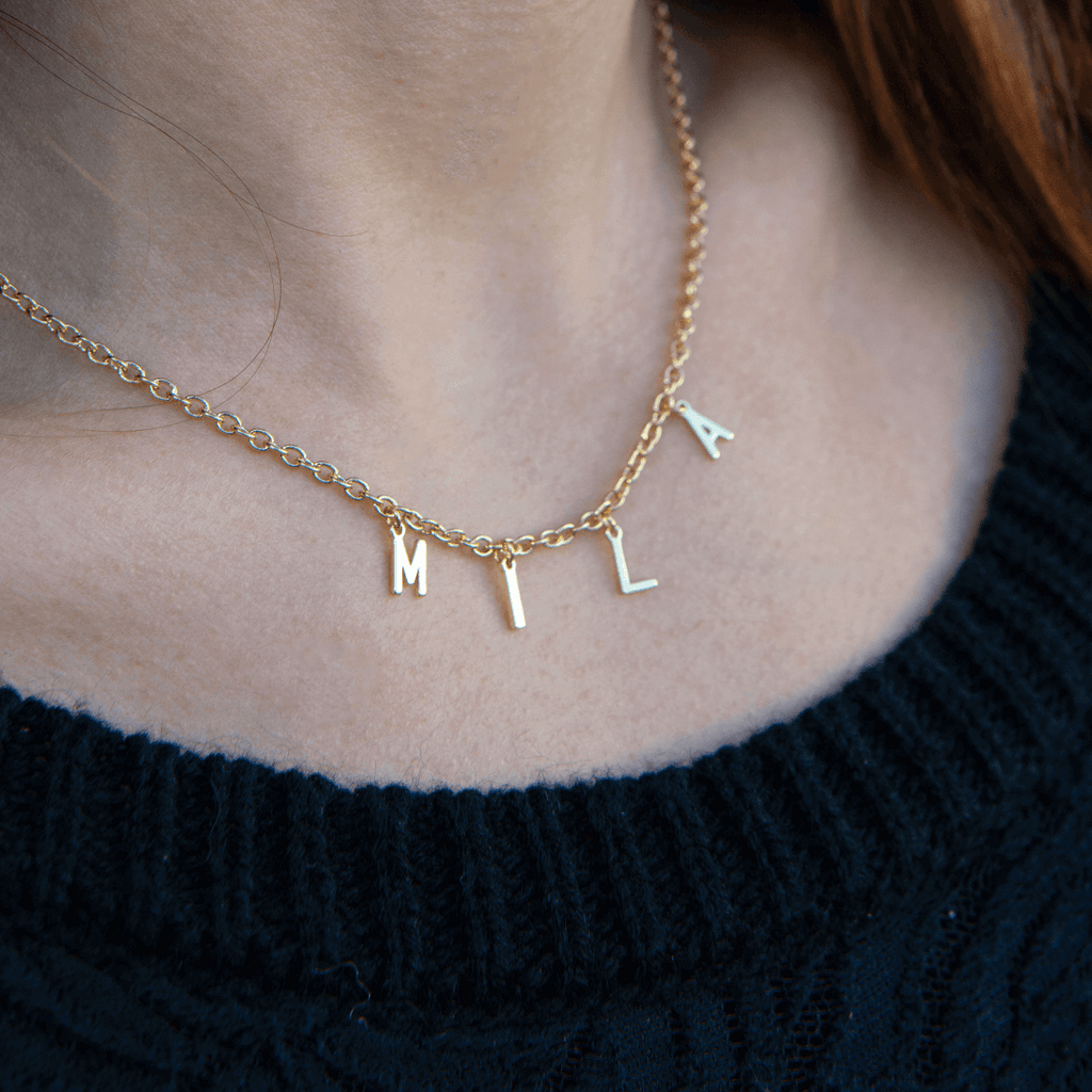 Alphabet charms for customizing jewelry