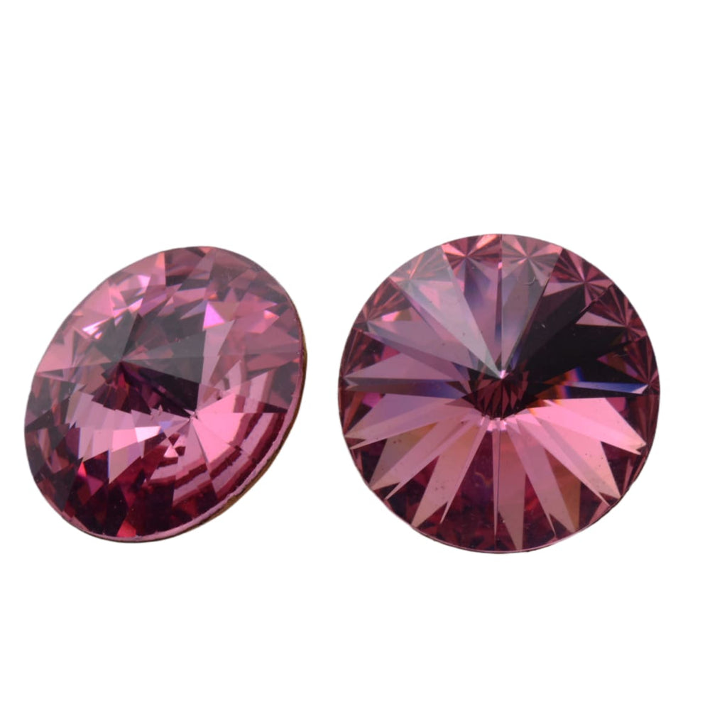 Swarovski 18mm Rose Rivoli Crystal 1122 - Premium Jewelry Supply