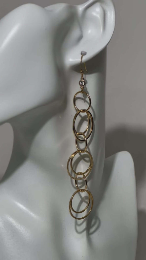 Elegant Circle of Life Earrings with a polished finish, perfect for adding a touch of sophistication to any outfit.