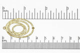 Connector Satin Hamilton Gold K2 Textured Circular Connector K2SHG