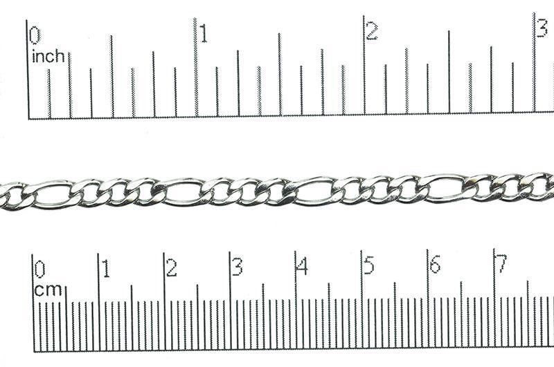 Figaro Chain Stainless Steel CH-124SS Stainless Steel Figaro Chain CH-124SS