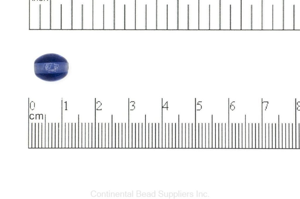 Glass Bead Purple Oval Glass Bead INGLASS1 PURPLE #146