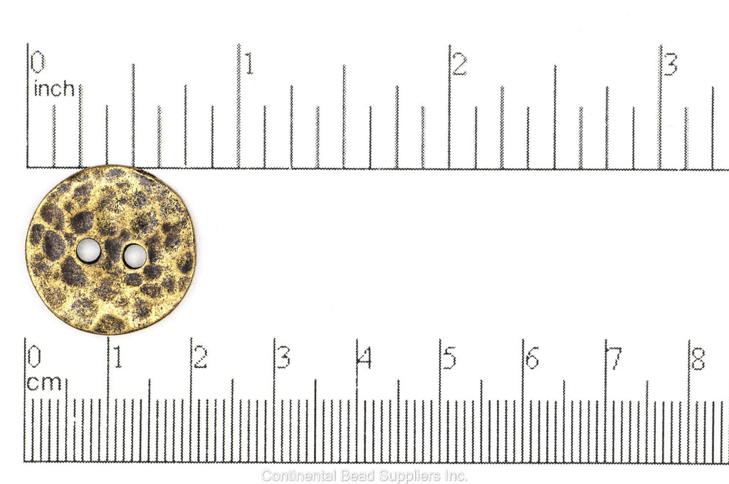 Button Antique Brass BTN13 20mm Pewter Button BTN13AB