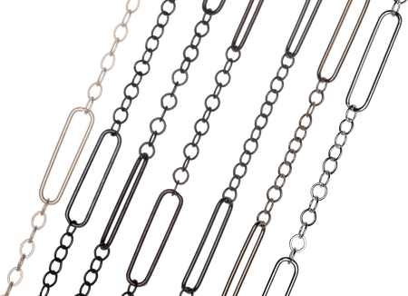 CH-2604 Specialty Paperclip and Round Cable Chain