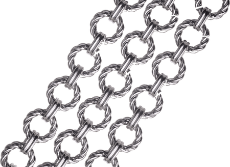 CH-76SS 11mm Round Textured Stainless Steel Cable Chain