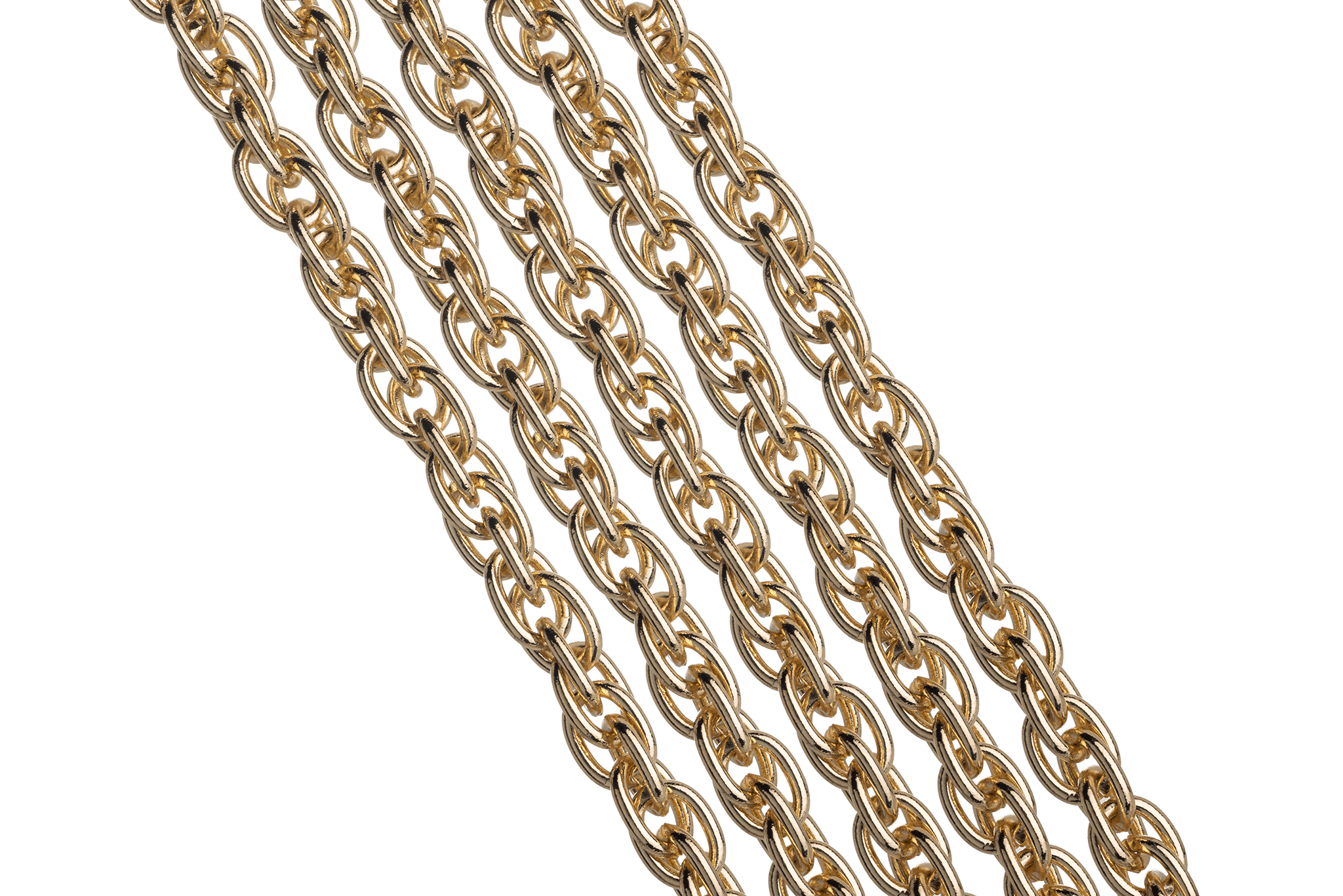 CH-816G 5mm French Rope Byzantine Chain Gold Only