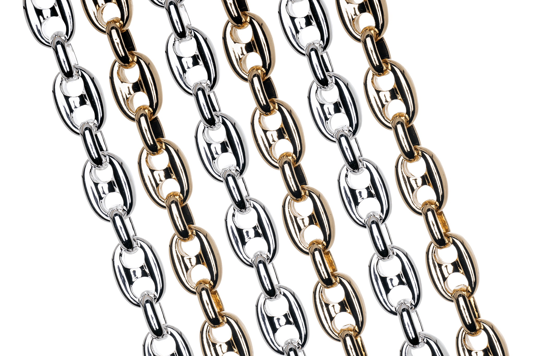 CH-942 Mariner Gucci Pignose Chain with 11.0mm x 8.0mm Casted Pewter Alloy Links