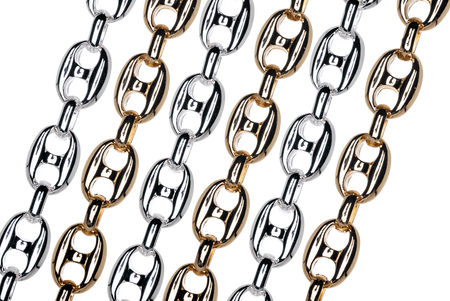 CH-941 Mariner Gucci Pignose Chain with 12.75mm x 10mm Casted Pewter Alloy Links