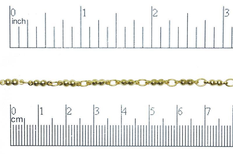 Specialty Chain Gold CH-2012 Double Ball Chain CH-2012G