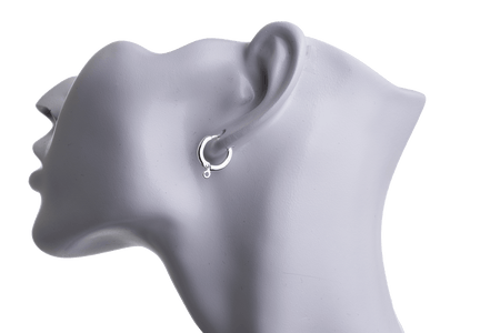 EW5018 Round 14mm Hoop Earrings With Loop