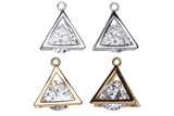 Triangular Cubic Zirconia Pendant for Jewelry Making 