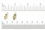 Charm Gold K125 Hamsa Hand Charm K125G