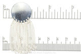 Charm Silver K134 Stamp-able Round Tassel Charm Pendant K134S