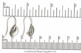 Earring Satin Rhodium KE15 Aspen Leaf Earring KE-15SRH