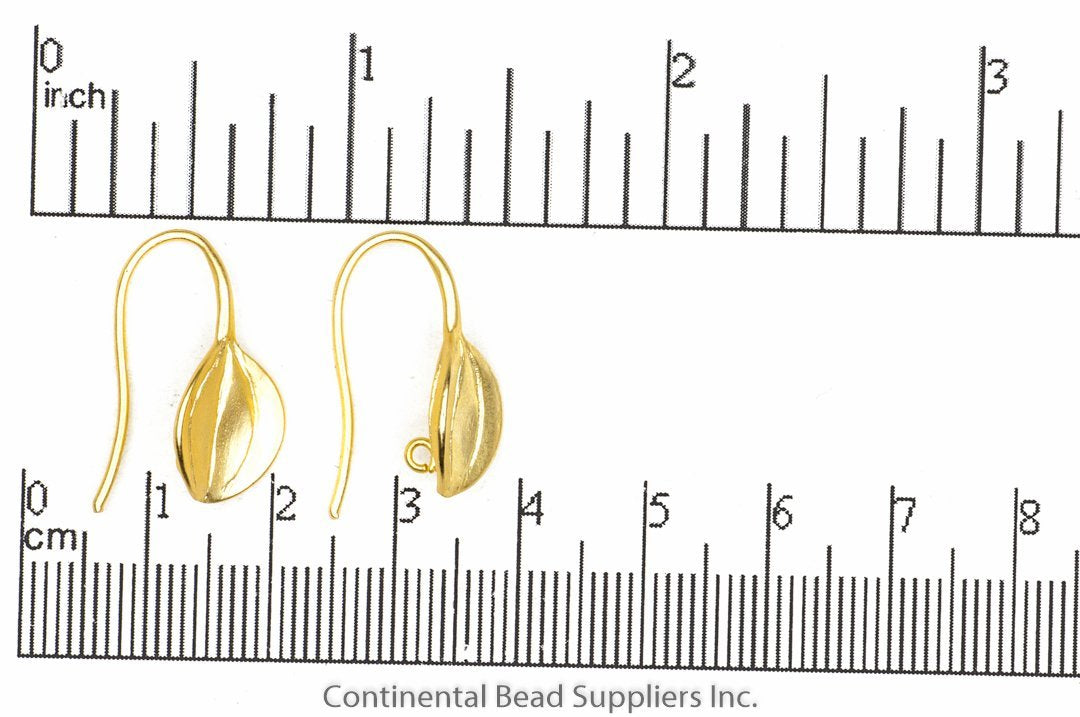 Earring Satin Hamilton Gold KE15 Aspen Leaf Earring KE-15SHG