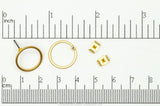 Earring Satin Hamilton Gold KE21 Hoop Post Earring KE-21SHG