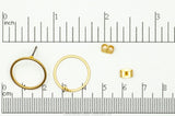 Earring Satin Hamilton Gold KE22 Hoop Post Earring KE-22SHG