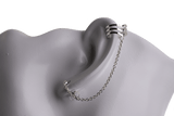 KE-34 Earring Cuff with Chain, Post and Earnut