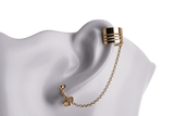 KE-36 Earring Cuff with Chain, Post and Earnut