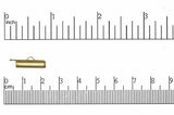 Slide Tube Satin Hamilton Gold K42 16mm Slide Tube 16mm slide tube k42 Slide Tube | Continental Bead | Jewelry Supplier K42SHG