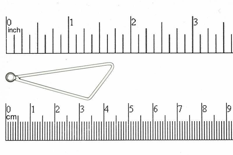 Earring Satin Rhodium K54 Acute Triangle Chandelier Earring Component K54SRH