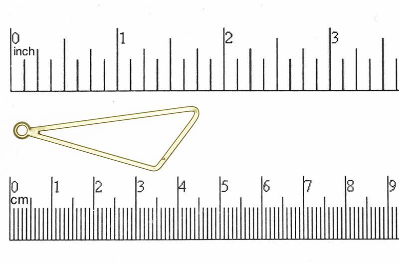 Earring Satin Hamilton Gold K54 Acute Triangle Chandelier Earring Component K54SHG