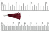 Tassel Burgundy Large Tassel with Silver Cap TL Red/S