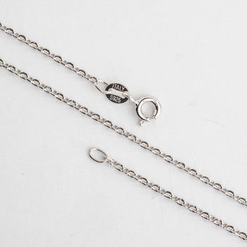Necklace 16 inch N1ST 1.5mm Cable Chain Sterling Silver Necklace With Spring Ring Clasp Available in 3 Sizes Made in Italy .925 Sterling Silver 1.5mm Cable Chain .925 Sterling Silver Necklace With Spring Ring Clasp  N1ST16