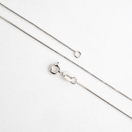 Necklace 16 inch N2ST 0.6mm Box Chain Sterling Silver Necklace With Spring Ring Clasp Available in 3 Sizes Made in Italy .925 Sterling Silver 0.6mm Box Chain .925 Sterling Silver Necklace With Spring Ring Clasp  N2ST16