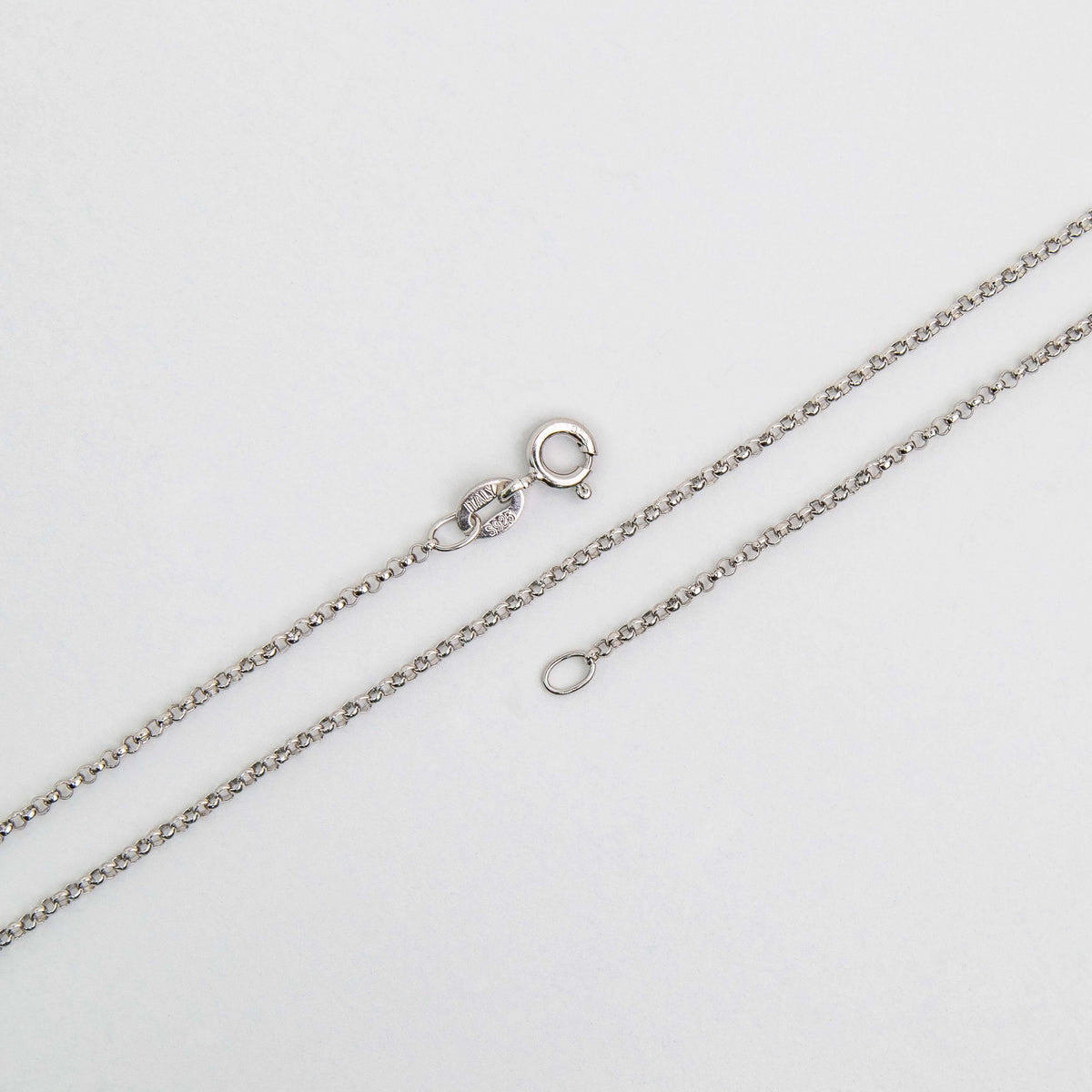 1.50mm Rolo Chain Sterling Silver Necklace with Spring Ring Clasp ...