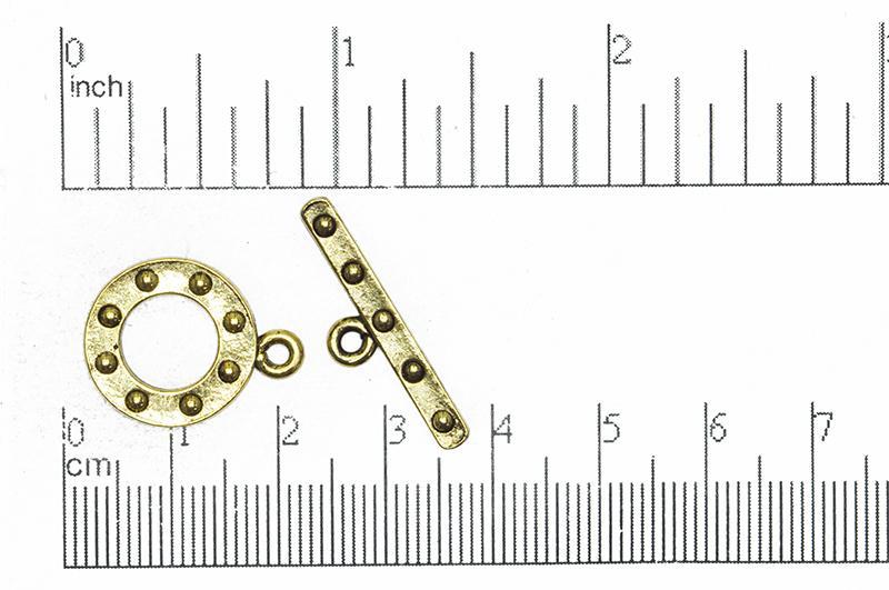 Toggle Clasp Antique Gold CBS3231 Pewter Toggle Clasp CBS3231AG