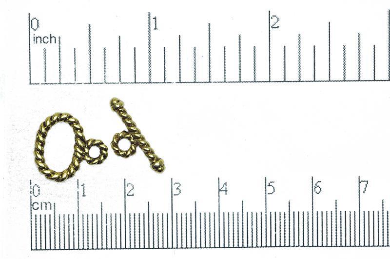 Toggle Clasp Gold CBS10003 Pewter Bead CBS10003AG