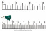 Tassel Emerald Small Tassel with Silver Cap TS Emer/S