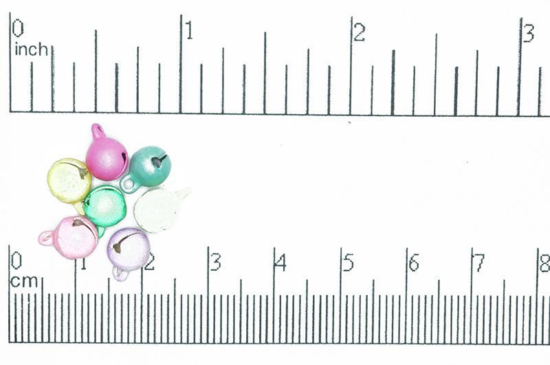 Charm 6 mm BELL Assorted Pastel Colored Brass Bells Assorted Pastel Colored Brass Bells | Jewelry Beads Wholesale  6MM BELL