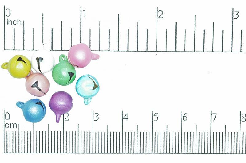 Charm 8 mm BELL Assorted Pastel Colored Brass Bells Assorted Pastel Colored Brass Bells | Jewelry Beads Wholesale  8MM BELL