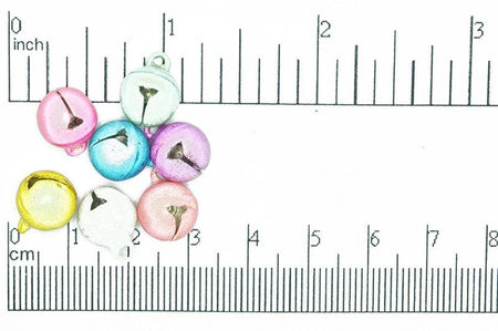 Charm 10 mm BELL Assorted Pastel Colored Brass Bells Assorted Pastel Colored Brass Bells | Jewelry Beads Wholesale  10MM BELL