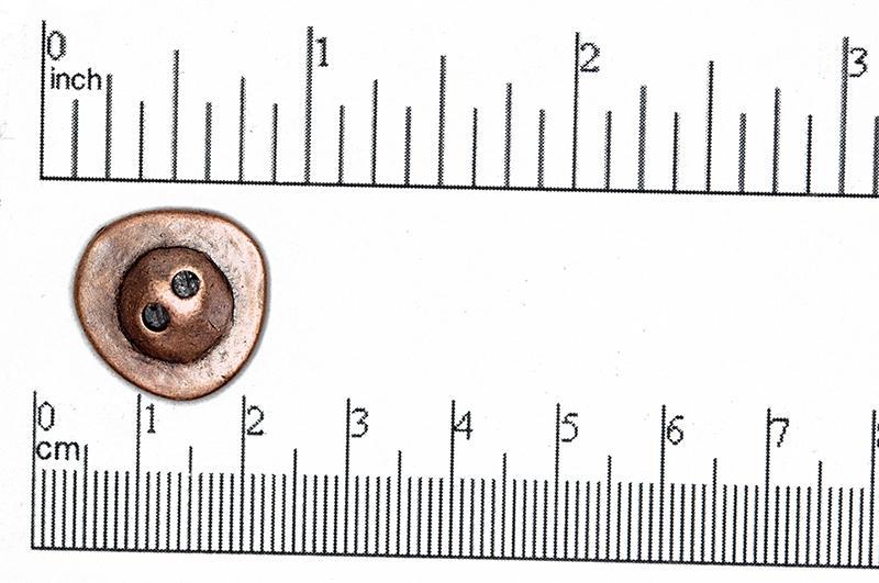 Button Antique Copper BTN18 19mm Pewter Button BTN18AC