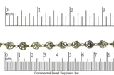 Specialty Chain Antique Brass CH-921 Delicate Rose Link Chain CH-921AB
