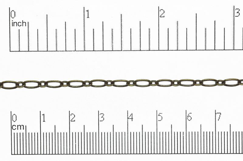 Cable Chain Antique Brass CH-820 6.4mm x 3mm Cable Chain CH-820AB