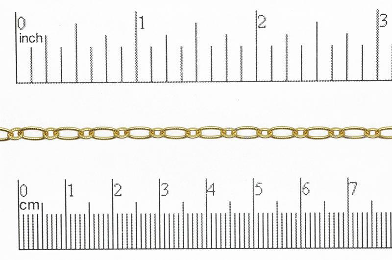 Cable Chain Satin Hamilton Gold CH-820 6.4mm x 3mm Cable Chain CH-820SHG